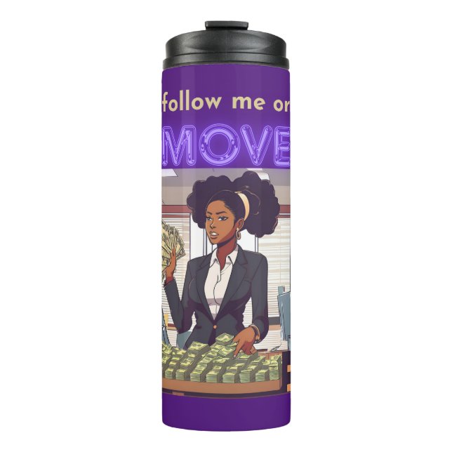 Folgen Sie mir oder bewegen Thermosbecher (Vorderseite)
