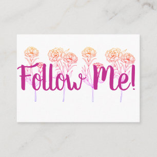 Folgen Sie mir - Persönliche Werbeaktionen Visitenkarte