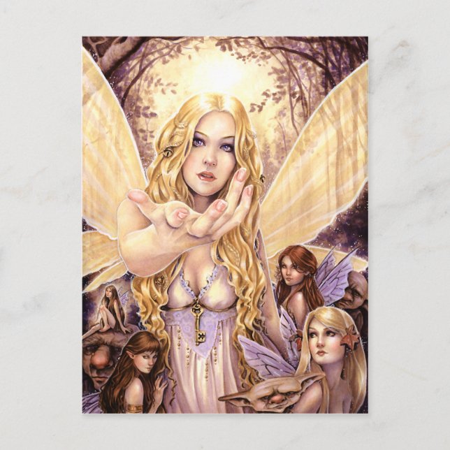 Folgen Sie mir Postkarte (Vorderseite)