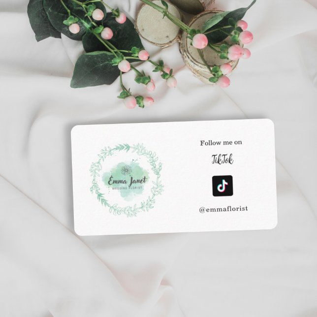 folgen Sie mir Tiktok Business-Logo minimalistisch Telefonnummerkarte (Von Creator hochgeladen)