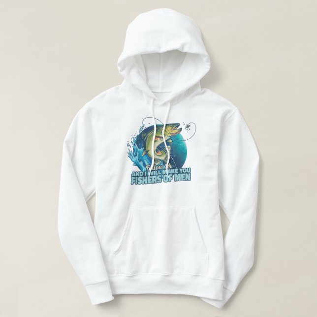 Folgen Sie mir und ich werde Sie zu Fischern von M Hoodie (Design vorne)