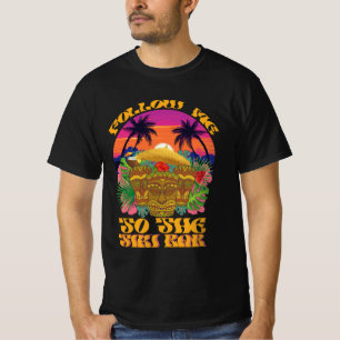 Folgen Sie mir zum Tiki Bar Hawaiian Luau Party T-Shirt