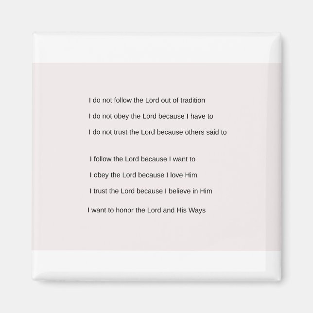 Folgen Sie Obey Trust Magnet (Vorne)