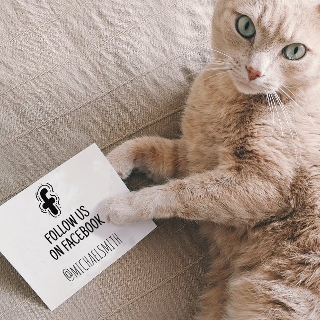 Folgen Sie uns auf Facebook, Social Media Gummistempel (Von Creator hochgeladen)