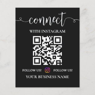 Folgen Sie uns auf Instagram QR-Code-Schild   Inst Flyer