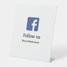 folgen Sie uns facebook Benutzername Social Media  Sockelschild