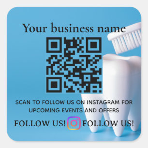 Folgen Sie uns QR-Code-Schild Instagram Folge Za Quadratischer Aufkleber