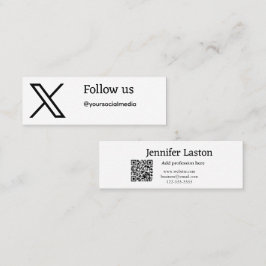 Folgen Sie uns Twitter X Benutzername Social Media Mini Visitenkarte