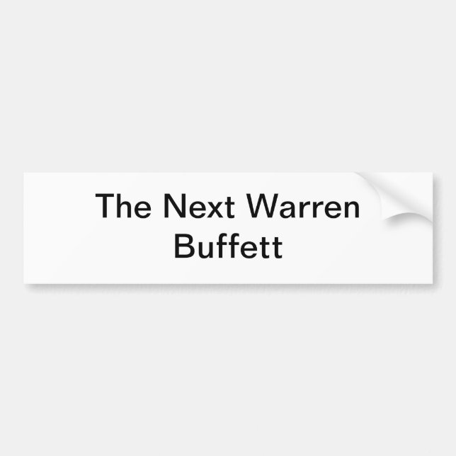 Folgende Waren Buffett Autoaufkleber (Vorne)