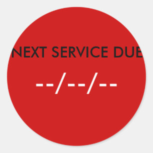 FOLGENDER SERVICE PASSEND, --/--/-- RUNDER AUFKLEBER