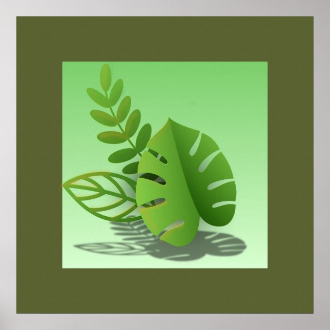 Folhas Verdes Poster (Vorne)