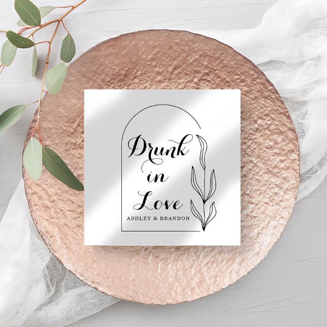 Foliage Arch Minimal Wedding Napkins Serviette (Von Creator hochgeladen)
