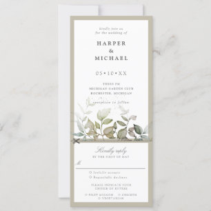 Foliage Blätter Hochzeit laden wir uAwg angefügt Einladung