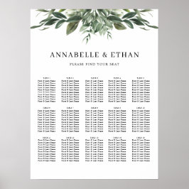 Foliage-Blätter-Seekarte Poster