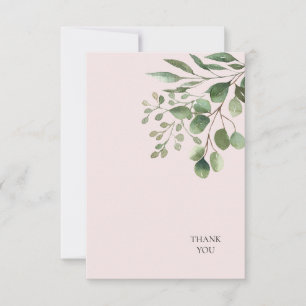 Foliage Blush Wedding Vielen Dank Dankeskarte