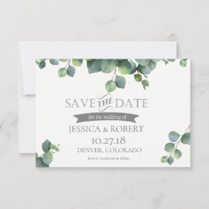 Foliage Bouquet Save the Date-Karte Date