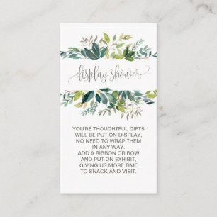 Foliage Display Dusche Begleitkarte