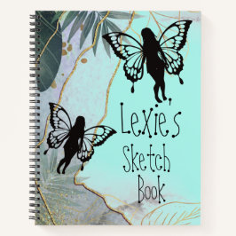 Foliage Fantasy Fairies Personalisiert Sketch Notizbuch
