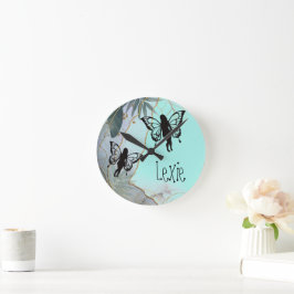 Foliage Fantasy Fairies Runde Wanduhr