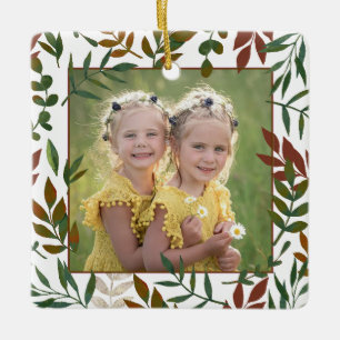 Foliage Frame Foto oder Message Keramik Ornament