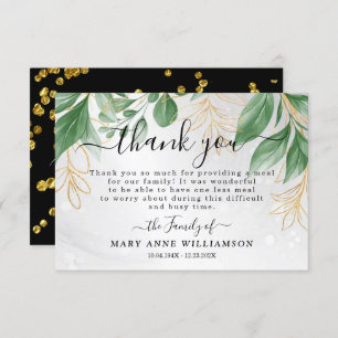 Foliage Funerfood Danke Karte