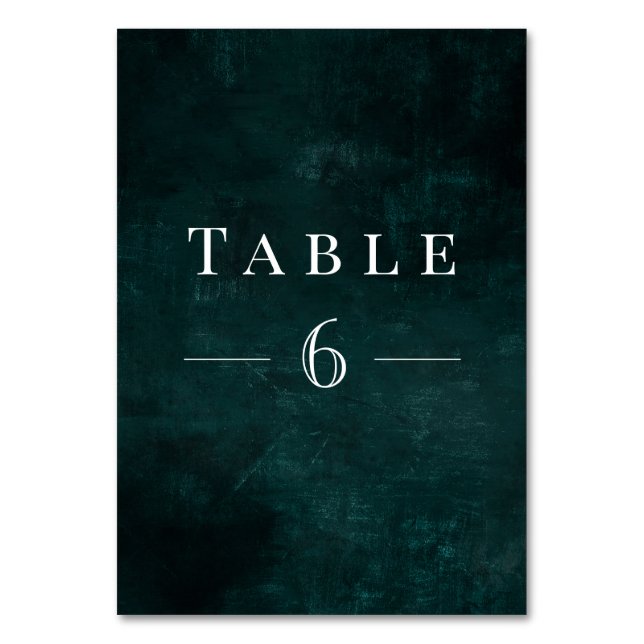 Foliage Kranz mit rustikaler Vegetation Tischnummer (Vorderseite)