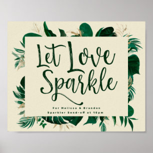 Foliage Lass Liebe Sparkle Neu versendetes Absende Poster