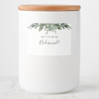 Foliage-Leaf-Rahmen-Bridesmaid-Kerze-Label
