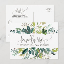 Foliage Menu Choice UAWG Postcard Einladungspostkarte