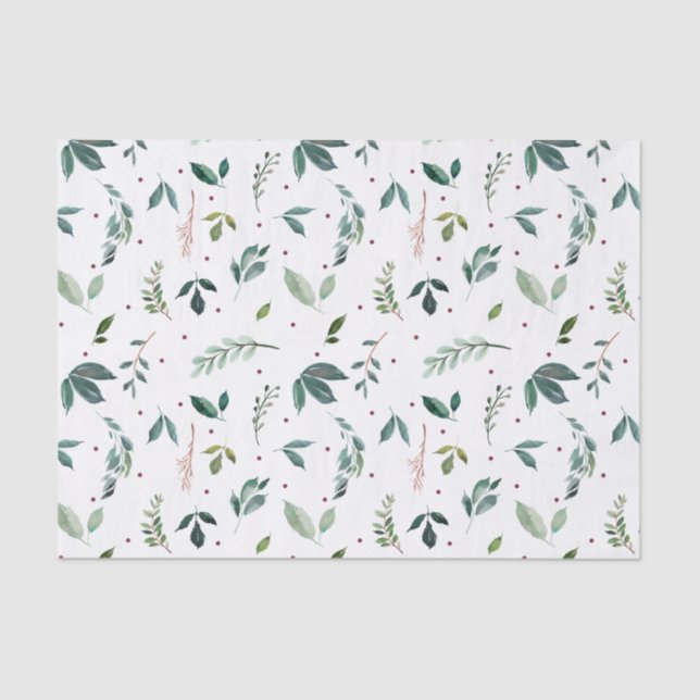 Foliage Muster Weihnachten Seidenpapier (Vorderseite)