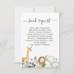 Foliage Safari Babydusche Buchanfrage Einladung