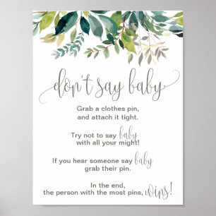 Foliage Sage kein Baby-Zeichen Poster
