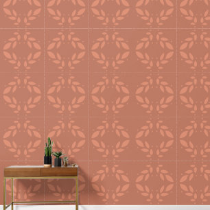 Foliage Terracotta Pattern Tapete
