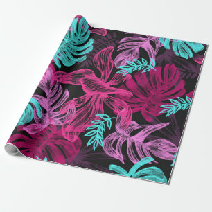 Foliage Tropical Monstera Blätter Geschenkpapier