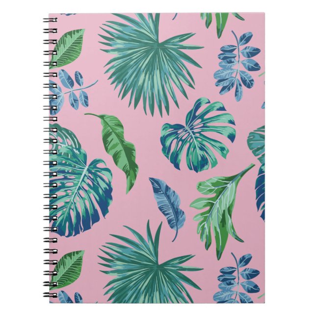Foliage Tropical Monstera Blätter Wasserfarbe Notizblock (Vorderseite)
