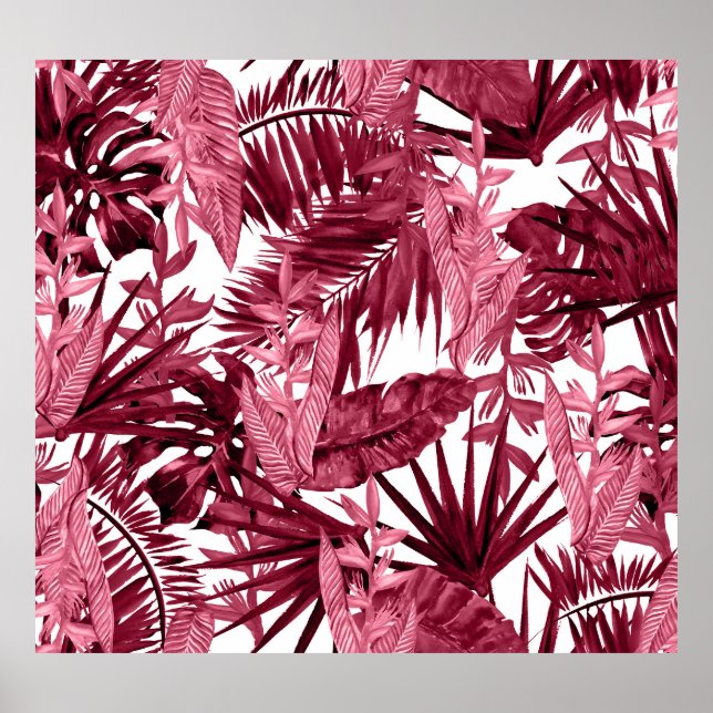 Foliage Wasserfarbe Lila, florenlos. Poster (Vorne)