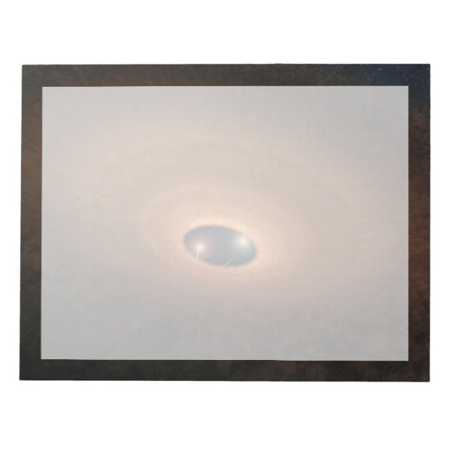 Folie aus stumpfem Material, die von der Sternbild Notizblock (Vorderseite)