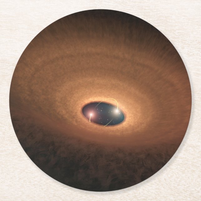 Folie aus stumpfem Material, die von der Sternbild Runder Pappuntersetzer (Vorderseite)