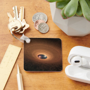 Folie aus stumpfem Material, die von der Sternbild Schlüsselanhänger