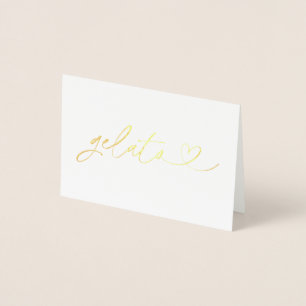 Folie Gelato Lebensmittel Etikett Hochzeit Tisch K Folienkarte