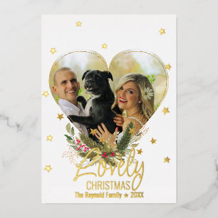 Folie Gold Glitter Sterne Liebe Weihnachten Foto H Folien Feiertagskarte