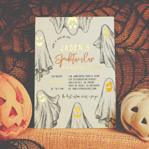 Folie Halloween-Geister Spooktacular Geburtstagsfe Folieneinladung