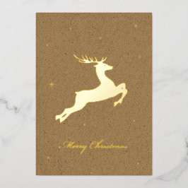 Folie Hirsch Weihnachtskarte Folien Feiertagskarte
