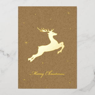 Folie Hirsch Weihnachtskarte Folien Feiertagskarte