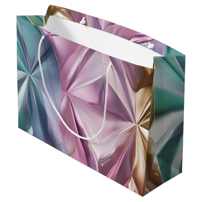 Folie-Krissel-Muster Große Geschenktüte (Rückseite Schrägansicht)