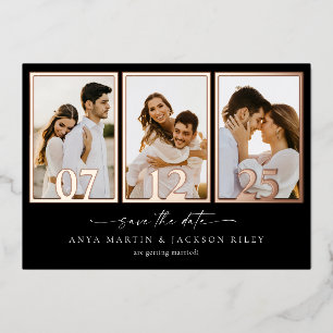 Folie Save-the-Date-Foto-Rahmen Ankündigungskarte Folieneinladung