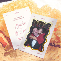 Folie Wellige Rahmen Retro-Foto-Hochzeit