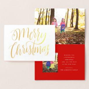 Folien-Fotokarte der frohen Weihnachten Folienkarte