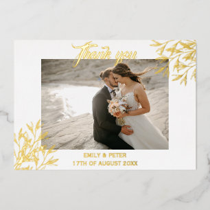 Folien-Gold-Hochzeit-Dankes-Einladung Folieneinladung