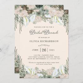 Folien und Bläschen| Blütenrosa Bridal Brunch Einladung